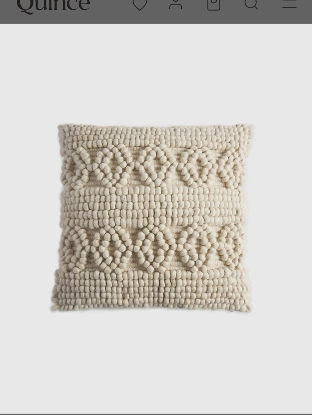 Quince Kai Wool 1 Pillow Cover Textured Boho